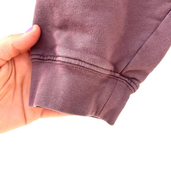 Anine Bing Harvey Crewneck Sweatshirt Washed Faded Burgundy Tie Dye Medium - Picture 10 of 11